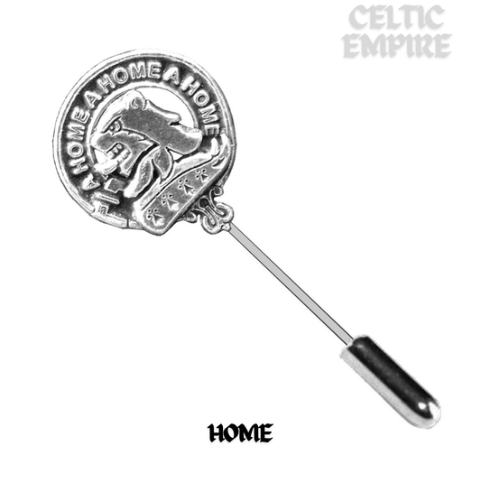 Home Family Clan Crest Stick or Cravat pin, Sterling Silver