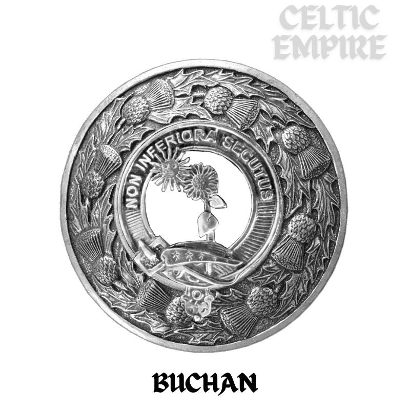 Buchan Family Clan Badge Scottish Plaid Brooch