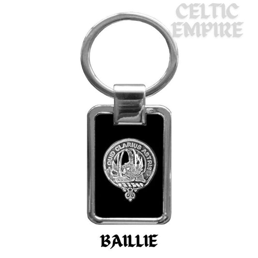 Baillie Family Clan Black Stainless Key Ring