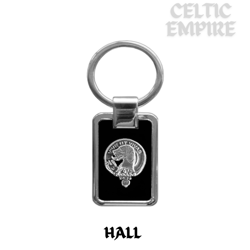 Hall Family Clan Black Stainless Key Ring