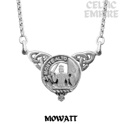 Mowatt Family Clan Crest Double Drop Pendant
