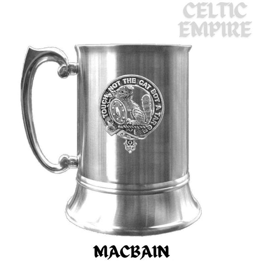 MacBain Scottish Family Clan Crest Badge Tankard