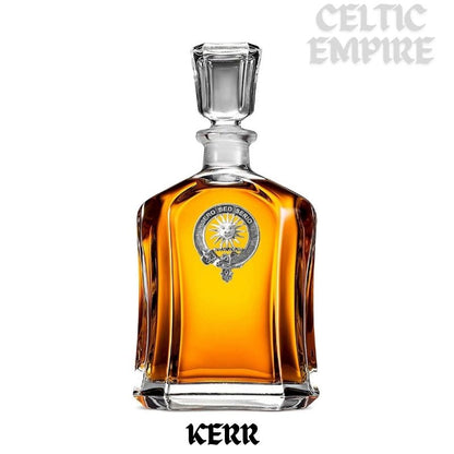 Kerr Family Clan Crest Badge Whiskey Decanter