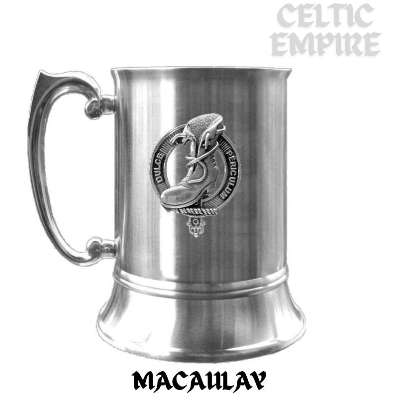 MacAulay Scottish Family Clan Crest Badge Tankard