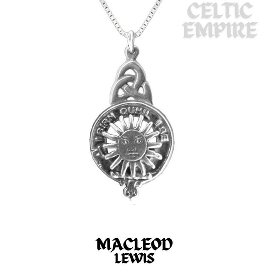 MacLeod (Lewis) Family Clan Crest Interlace Drop Pendant