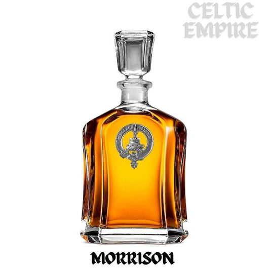 Morrison Family Clan Crest Badge Whiskey Decanter