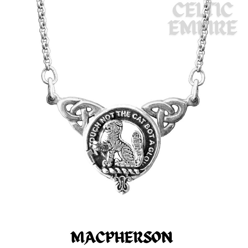 MacPherson Family Clan Crest Double Drop Pendant
