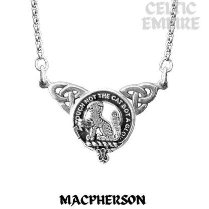MacPherson Family Clan Crest Double Drop Pendant