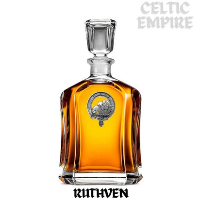 Ruthven Family Clan Crest Badge Whiskey Decanter