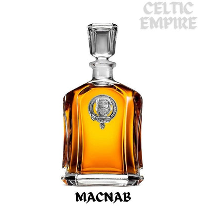 MacNab Family Clan Crest Badge Whiskey Decanter