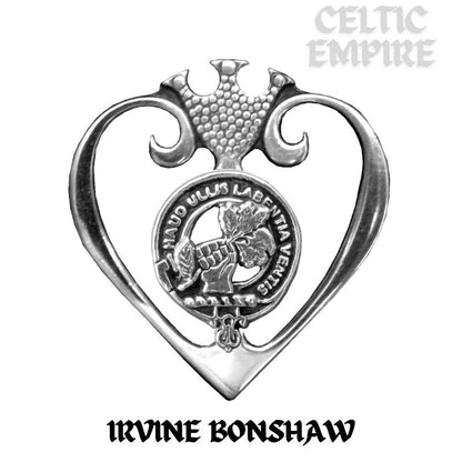 Irvine Bonshaw Family Clan Crest Luckenbooth Brooch or Pendant