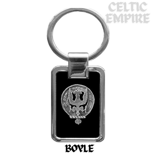 Boyle Family Clan Black Stainless Key Ring