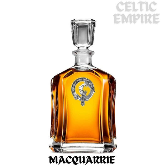 MacQuarrie Family Clan Crest Badge Whiskey Decanter