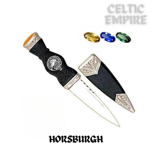 Horsburgh Family Clan Crest Sgian Dubh, Scottish Knife