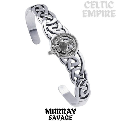 Murray (Savage) Family Clan Crest Celtic Cuff Bracelet