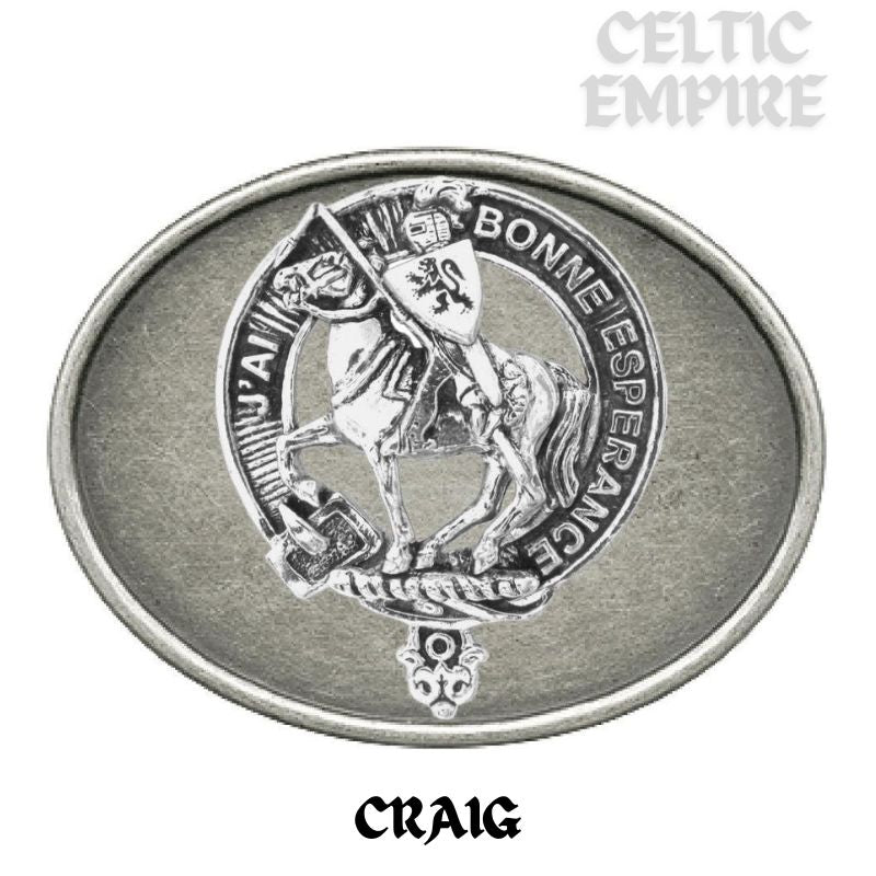 Craig Family Clan Crest Regular Buckle