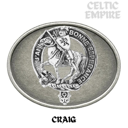 Craig Family Clan Crest Regular Buckle