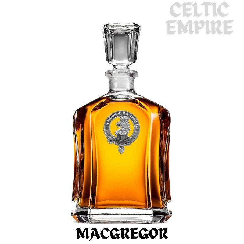 MacGregor Family Clan Crest Badge Whiskey Decanter
