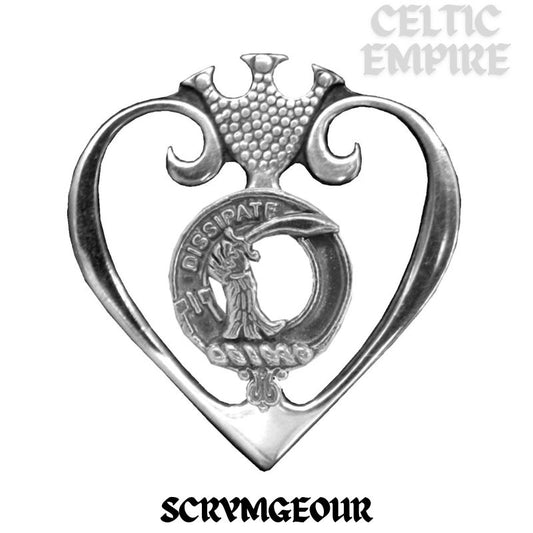 Scrymgeour Family Clan Crest Luckenbooth Brooch or Pendant
