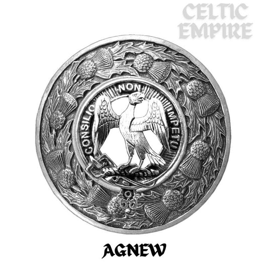 Agnew Family Clan Badge Scottish Plaid Brooch