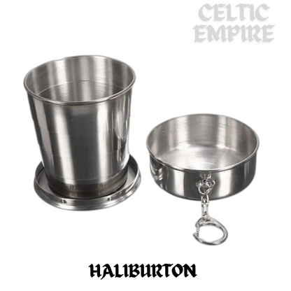 Haliburton Scottish Family Clan Crest Folding Cup Key Chain