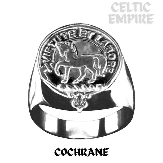 Cochrane Scottish Family Clan Crest Ring  ~  Sterling Silver and Karat Gold