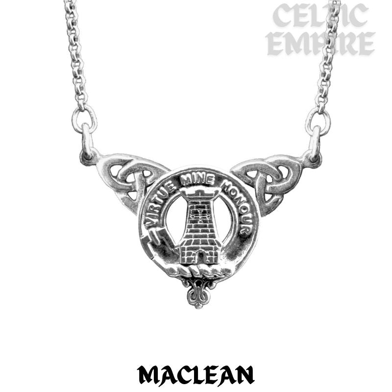 MacLean Family Clan Crest Double Drop Pendant