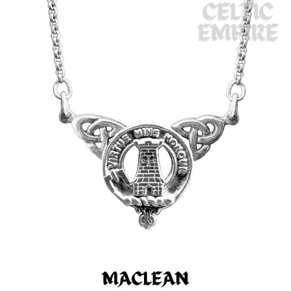 MacLean Family Clan Crest Double Drop Pendant