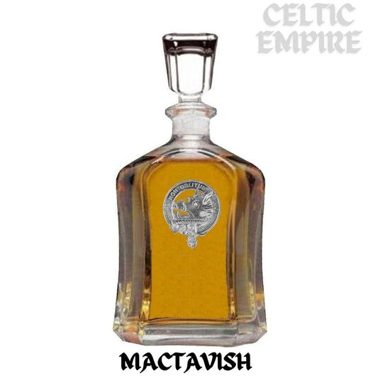 MacTavish Family Clan Crest Badge Skye Decanter