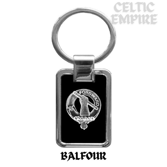 Balfour Family Clan Black Stainless Key Ring