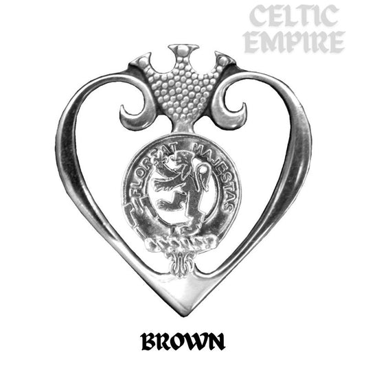 Brown (Broun) Family Clan Crest Luckenbooth Brooch or Pendant
