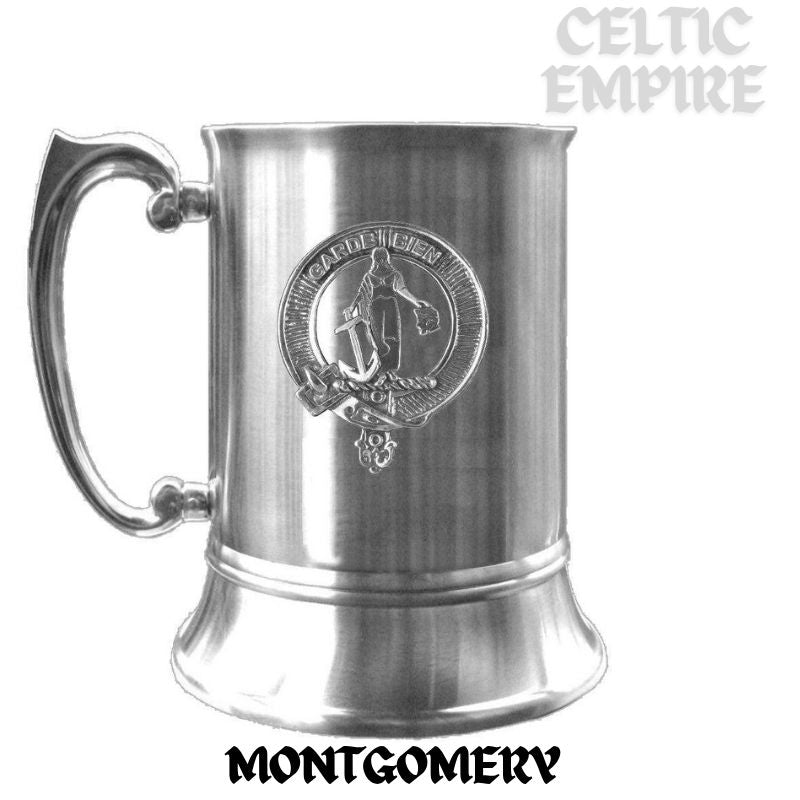 Montgomery Scottish Family Clan Crest Badge Tankard