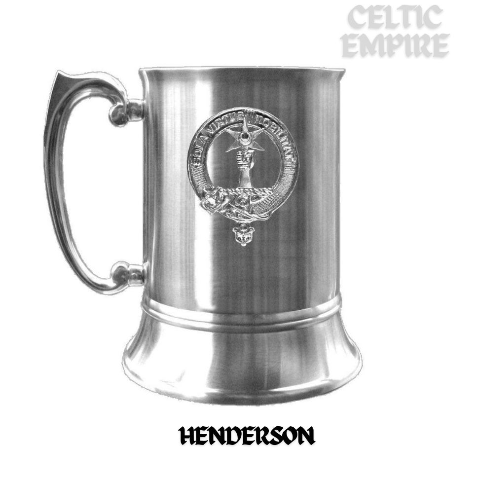 Henderson Scottish Family Clan Crest Badge Tankard