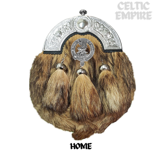 Home Scottish Family Clan Crest Badge Dress Fur Sporran