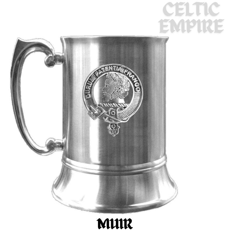 Muir Scottish Family Clan Crest Badge Tankard