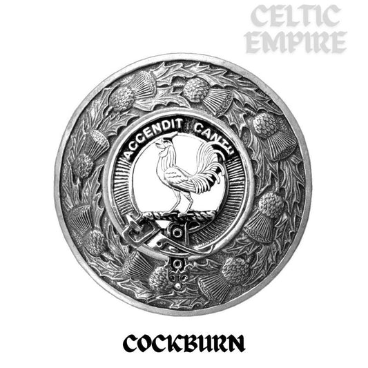 Cockburn Family Clan Badge Scottish Plaid Brooch