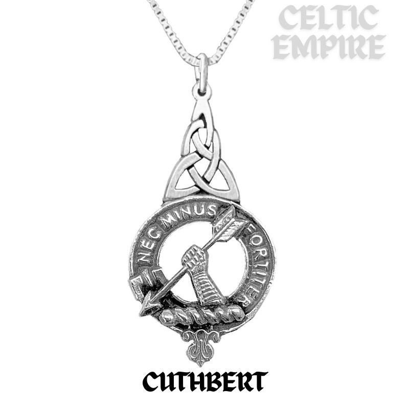 Cuthbert Family Clan Crest Interlace Drop Pendant