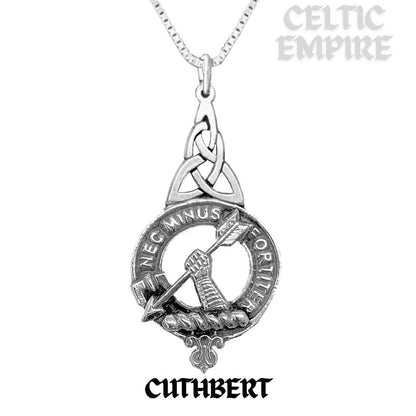 Cuthbert Family Clan Crest Interlace Drop Pendant