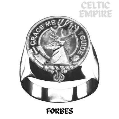 Forbes Scottish Family Clan Crest Ring  ~  Sterling Silver and Karat Gold