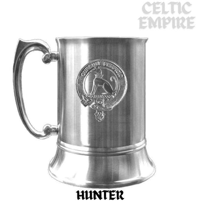 Hunter Scottish Family Clan Crest Badge Tankard
