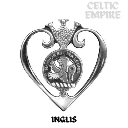 Inglis Family Clan Crest Luckenbooth Brooch or Pendant