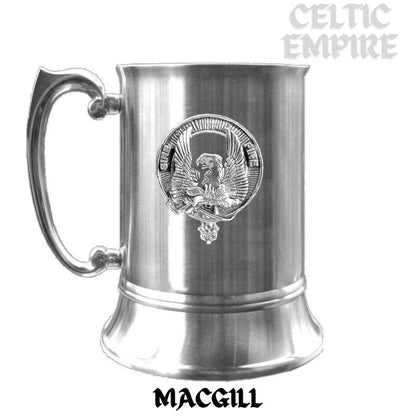 MacGill Scottish Family Clan Crest Badge Tankard