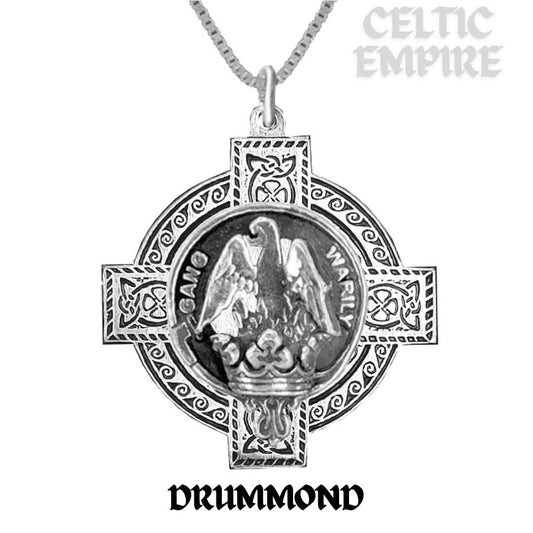 Drummond Family Clan Crest Celtic Cross Pendant Scottish