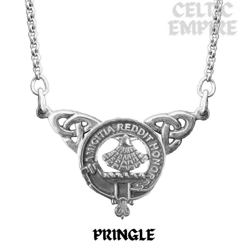 Pringle Family Clan Crest Double Drop Pendant