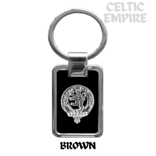 Brown Family Clan Black Stainless Key Ring