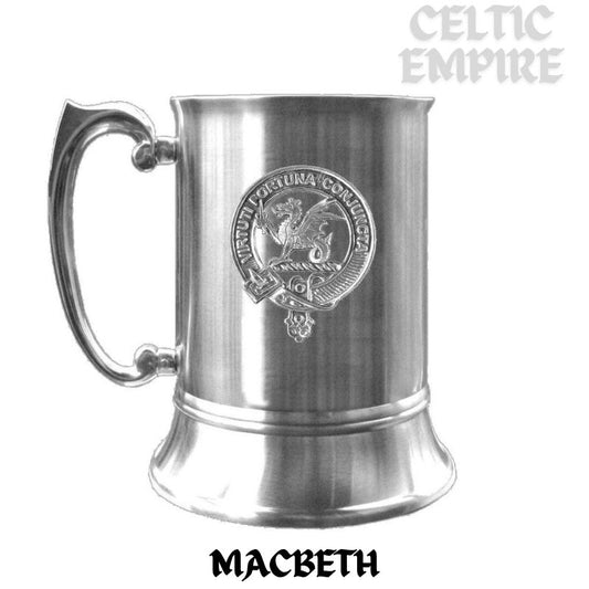 MacBeth Scottish Family Clan Crest Badge Tankard