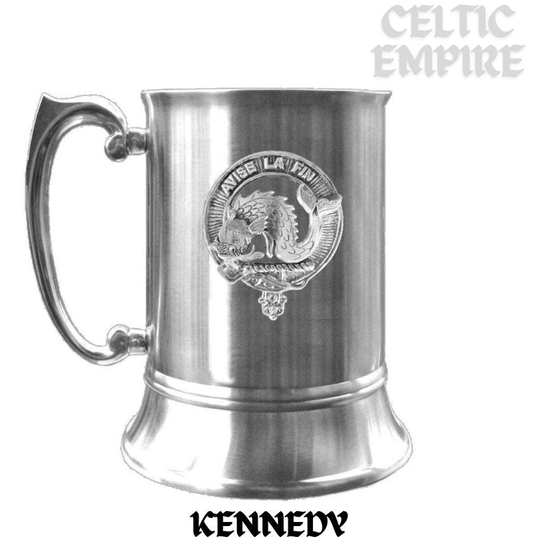 Kennedy Scottish Family Clan Crest Badge Tankard