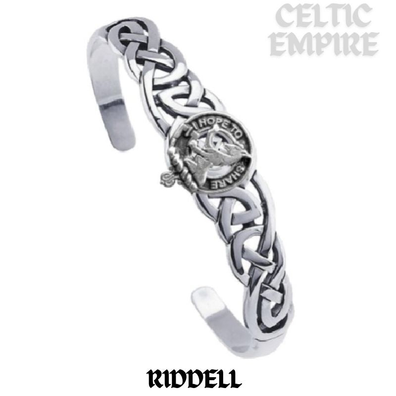 Riddell Family Clan Crest Celtic Cuff Bracelet