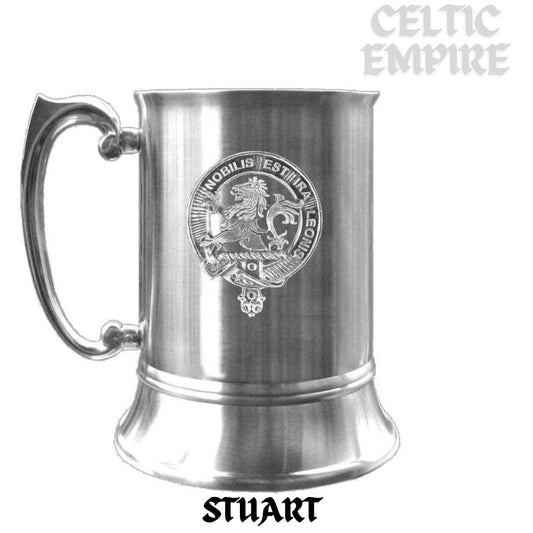 Stuart Scottish Family Clan Crest Badge Tankard
