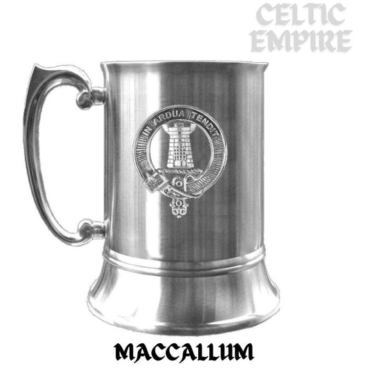 MacCallum Scottish Family Clan Crest Badge Tankard